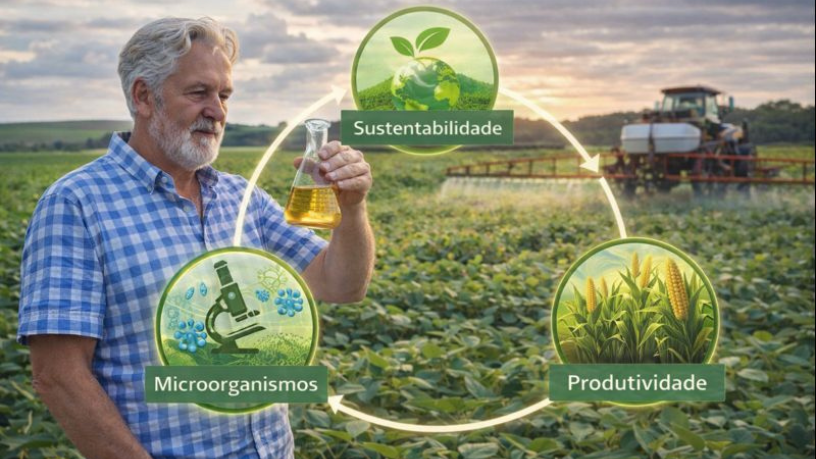 Biofertilizantes: Inovação biológica a serviço da produtividade sustentável Aldo Vendramin destaca os biofertilizantes como inovação para produtividade sustentável.